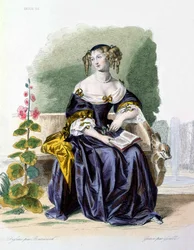 Portrait of Madame de Lafayette engraved by Geille